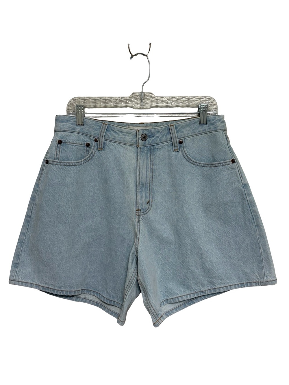 Abercrombie The Loose High Rise Short Light Wash Denim Curve Love - Size 29